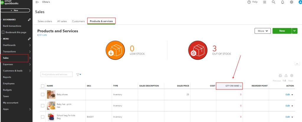 beehexa quickbooks invalid inventory inventory sort